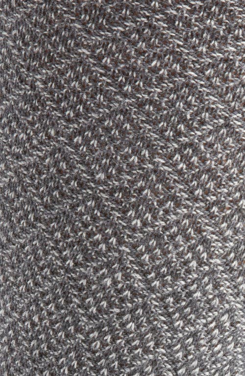 Canali Geo Jacquard Cotton Dress Socks In Gray