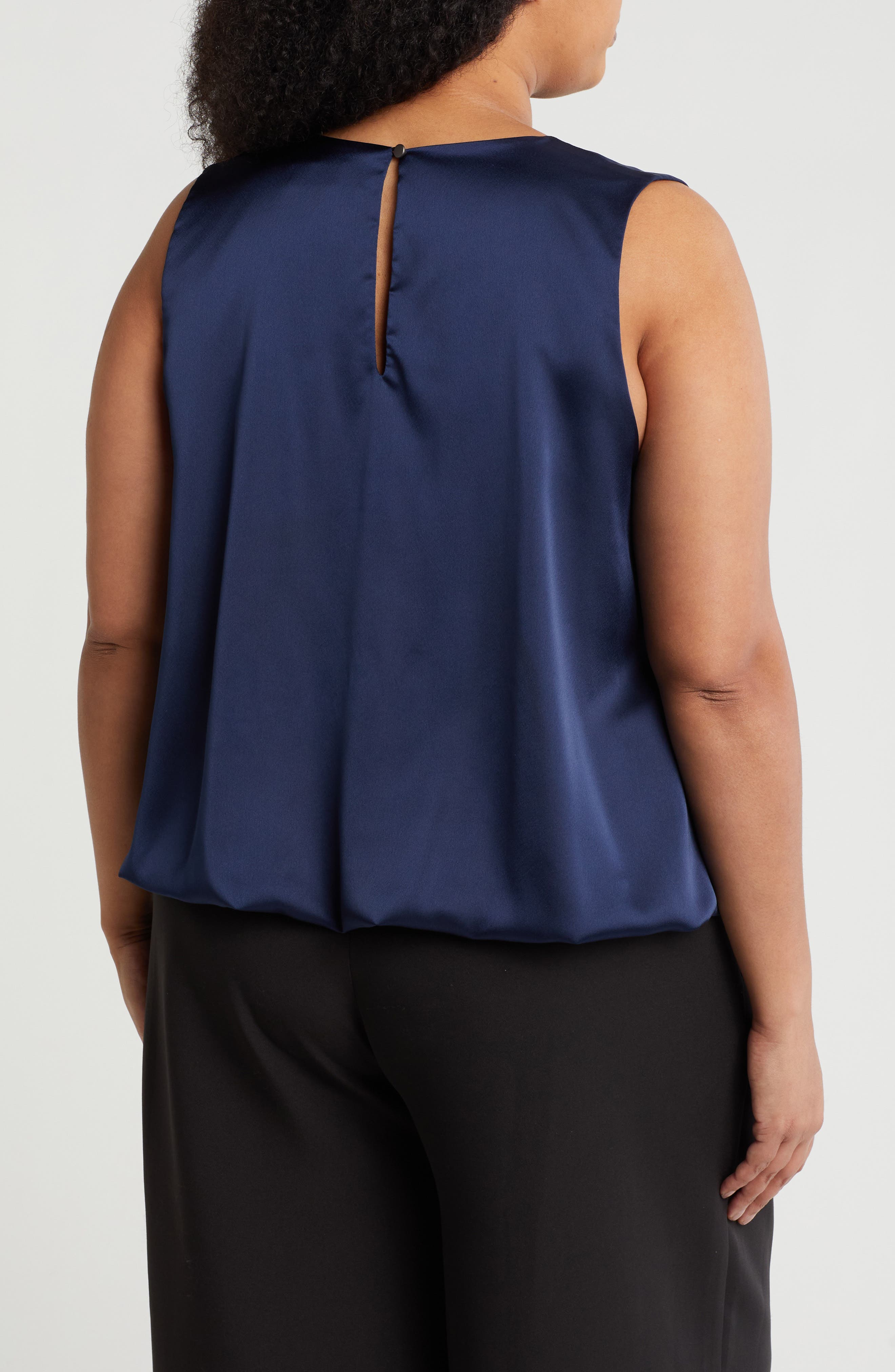 Bubble Hem Satin Tank - image 4