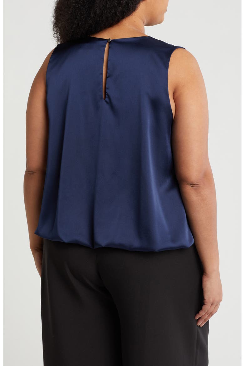 Bubble Hem Satin Tank, Alternate, color, NAVY