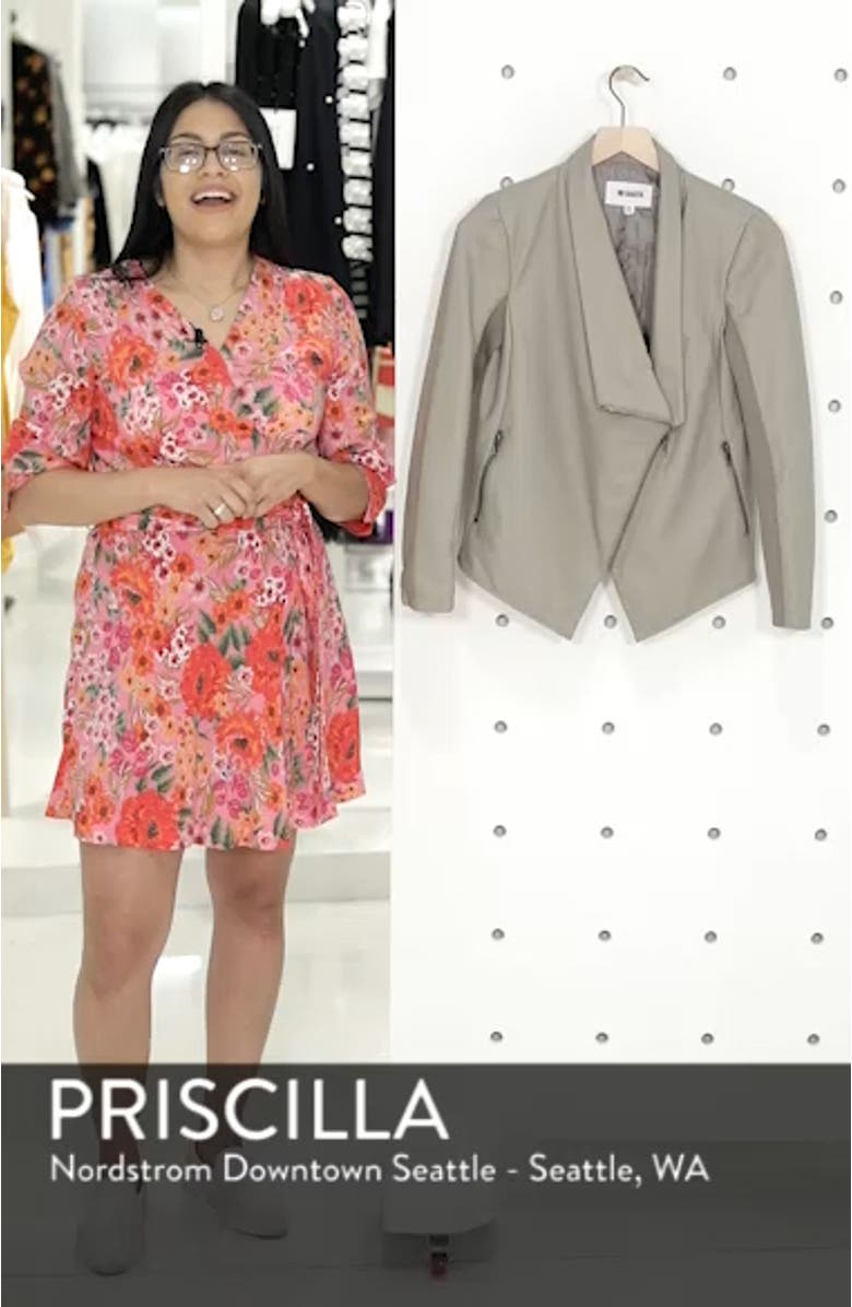 BB Dakota Gabrielle Faux Leather Asymmetrical Jacket, sales video thumbnail