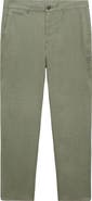 MANGO Slim Fit Flat Front Linen Pants