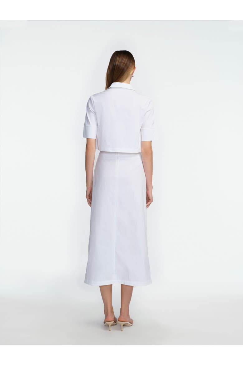 Cotton Poplin Wrap Skirt, Alternate, color, White