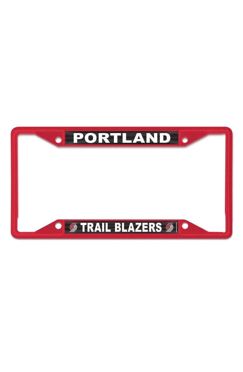 WINCRAFT Portland Trail Blazers Chrome Color License Plate Frame, Main, color,