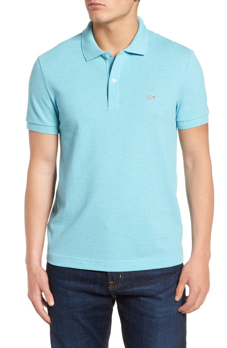 Lacoste 'White Croc' Regular Fit Piqué Polo, Main, color, 