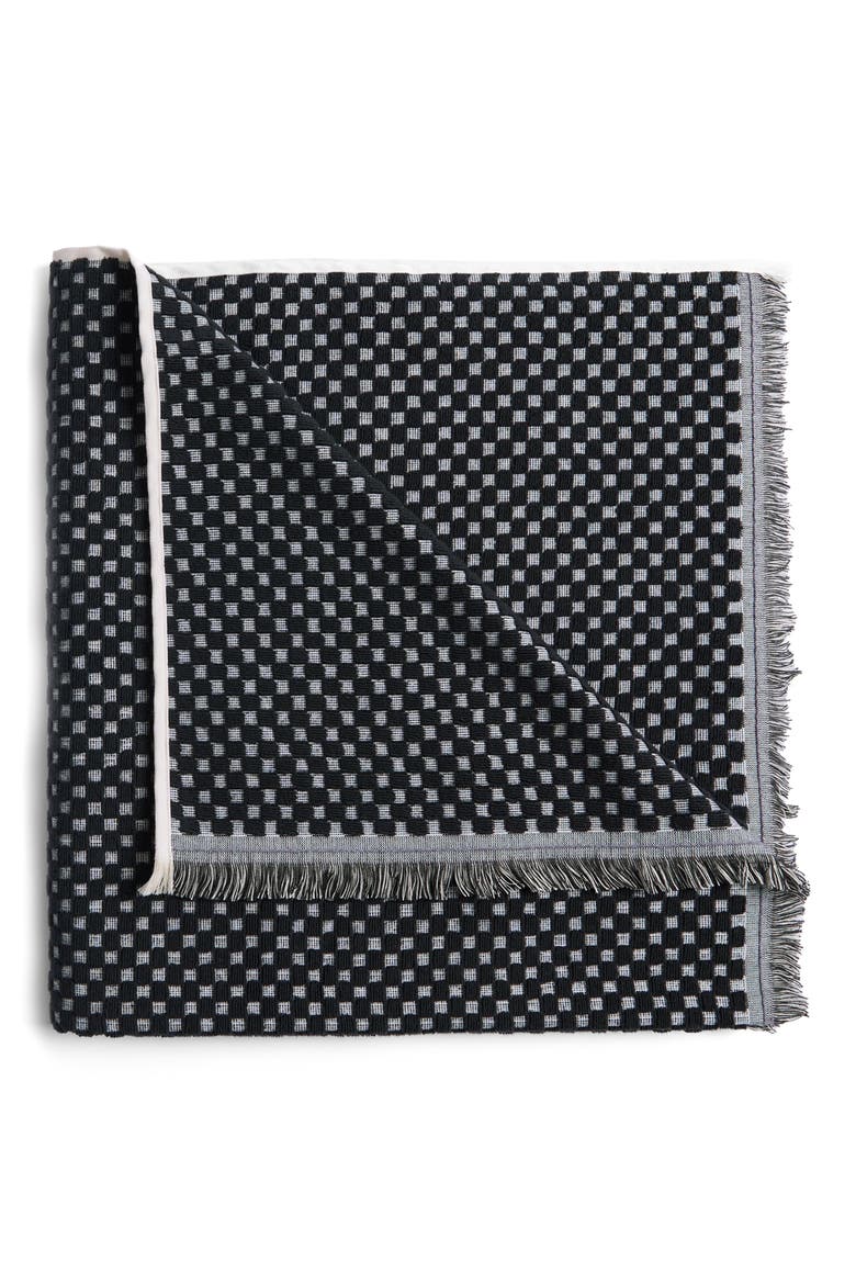Riviera Organic Cotton Beach Towel, Main, color, SOFT BLACK