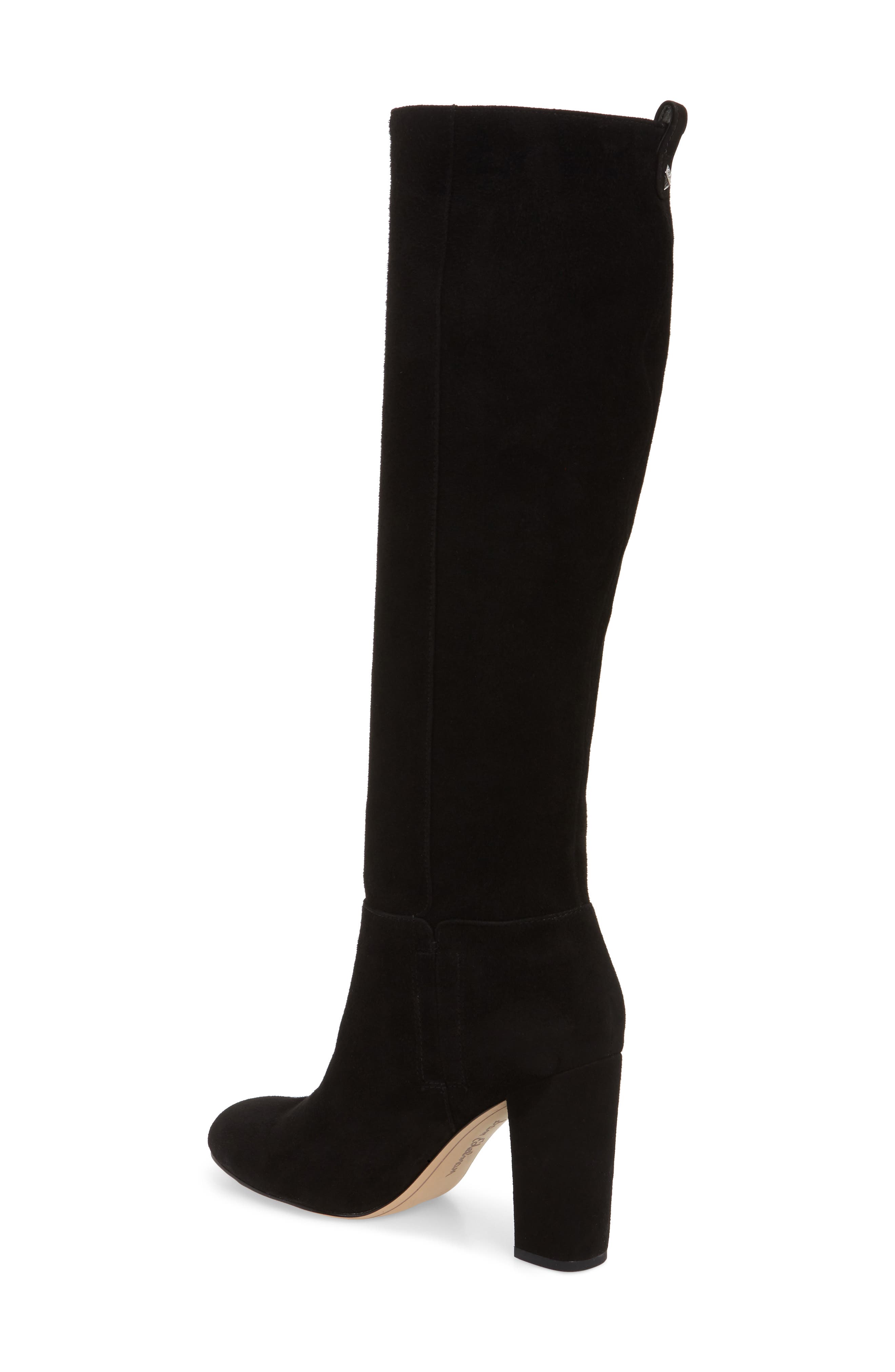 Caprice Knee-High Boot, Alternate, color, BLACK SUEDE