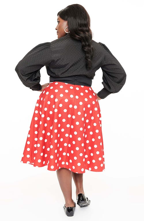 UNIQUE VINTAGE UNIQUE VINTAGE PLUS SIZE RETRO STYLE HIGH WAIST VIVIEN SWING SKIRT 