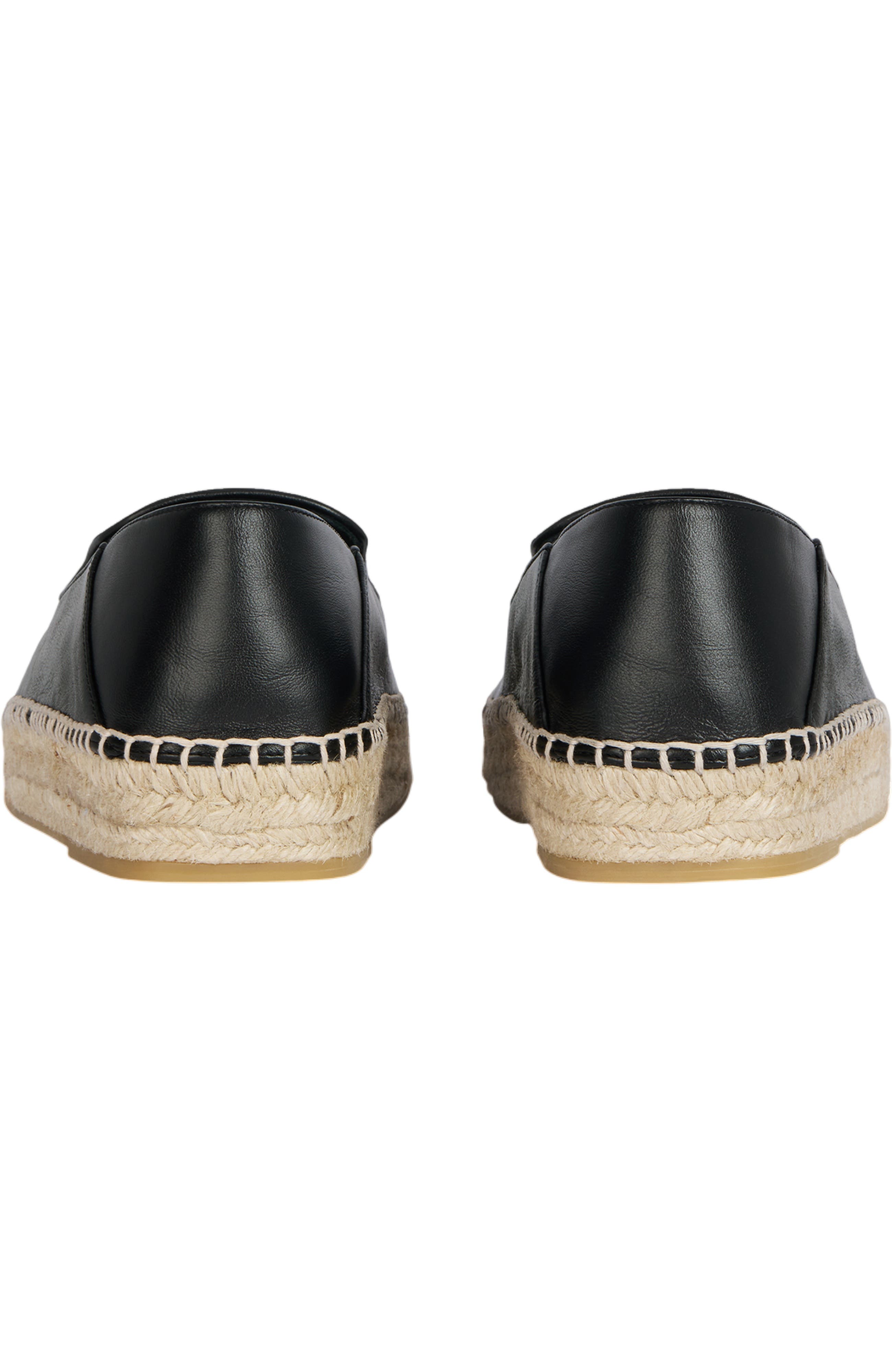 Smooth leather espadrilles, Alternate, color, black
