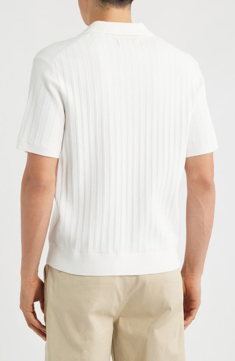 Wax London Siena Textured Cotton Blend Polo, Alternate, color, Ecru