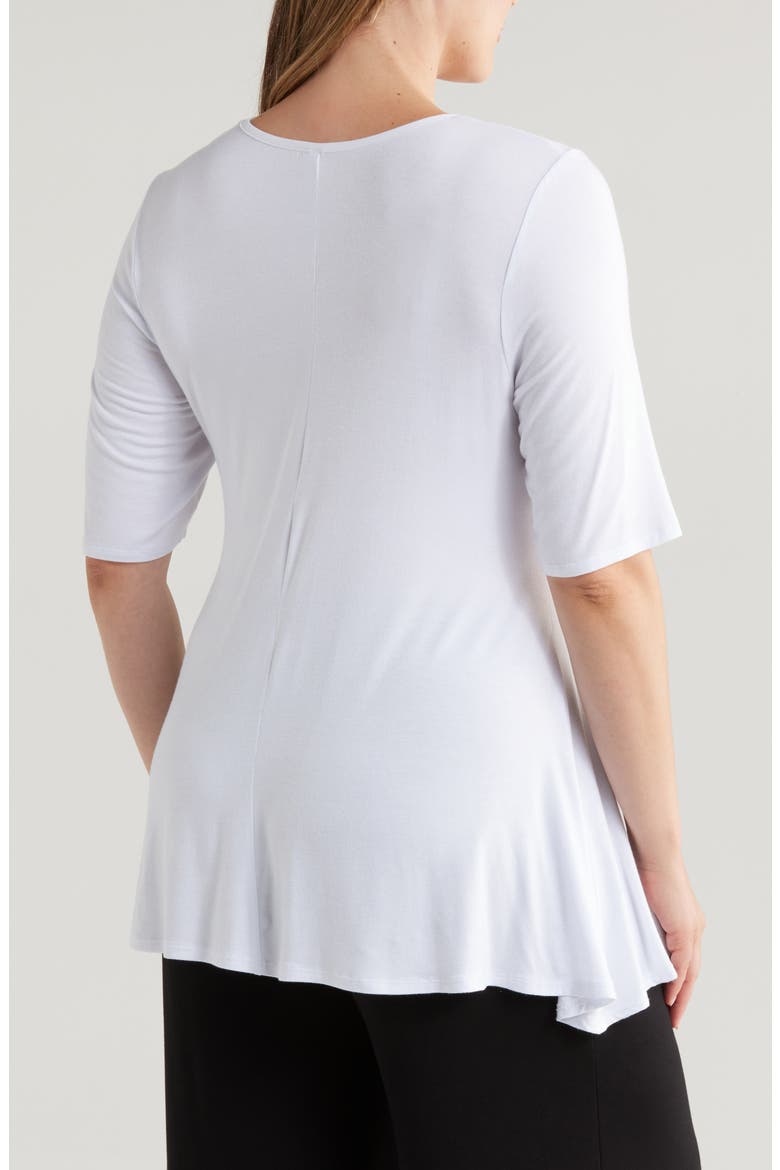Swing Asymmetric Hem Tunic Top, Alternate, color, WHITE