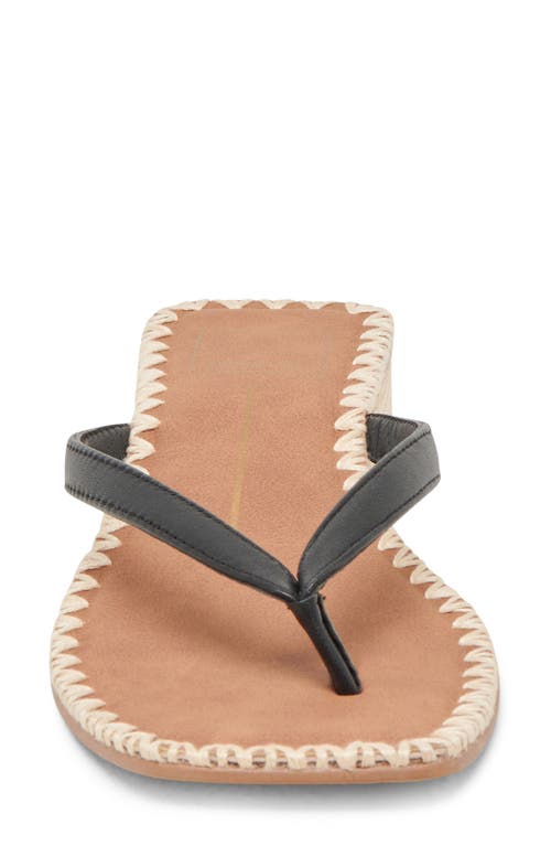 Dolce Vita Barty Flip Flop In Black Leather