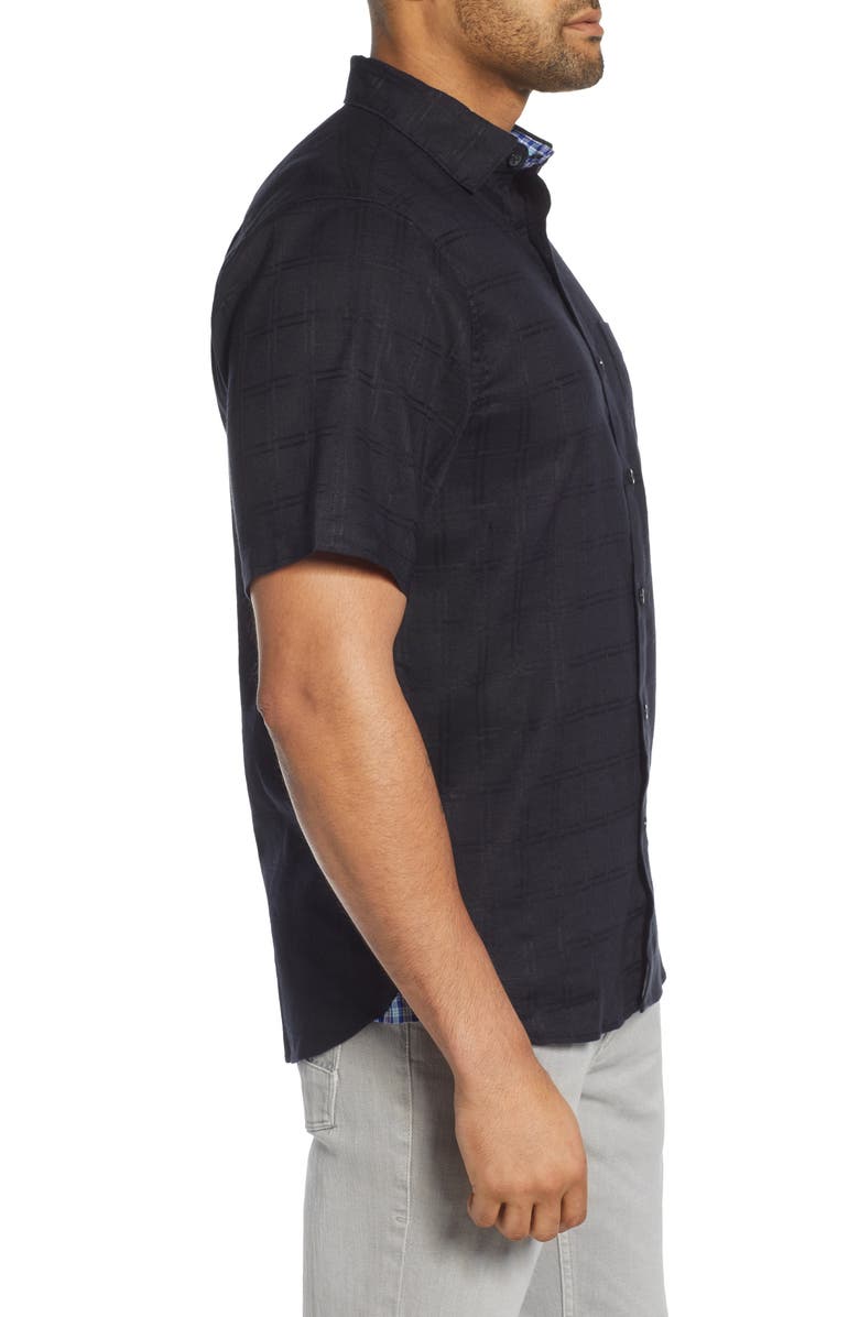 Tommy Bahama Costa Capri Classic Fit Short Sleeve Linen Blend Button-Up Shirt, Alternate, color,