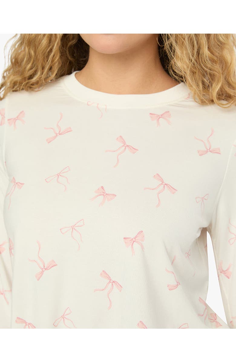 WeWoreWhat Boxy Crewneck Top, Alternate, color, Ivory/Pink