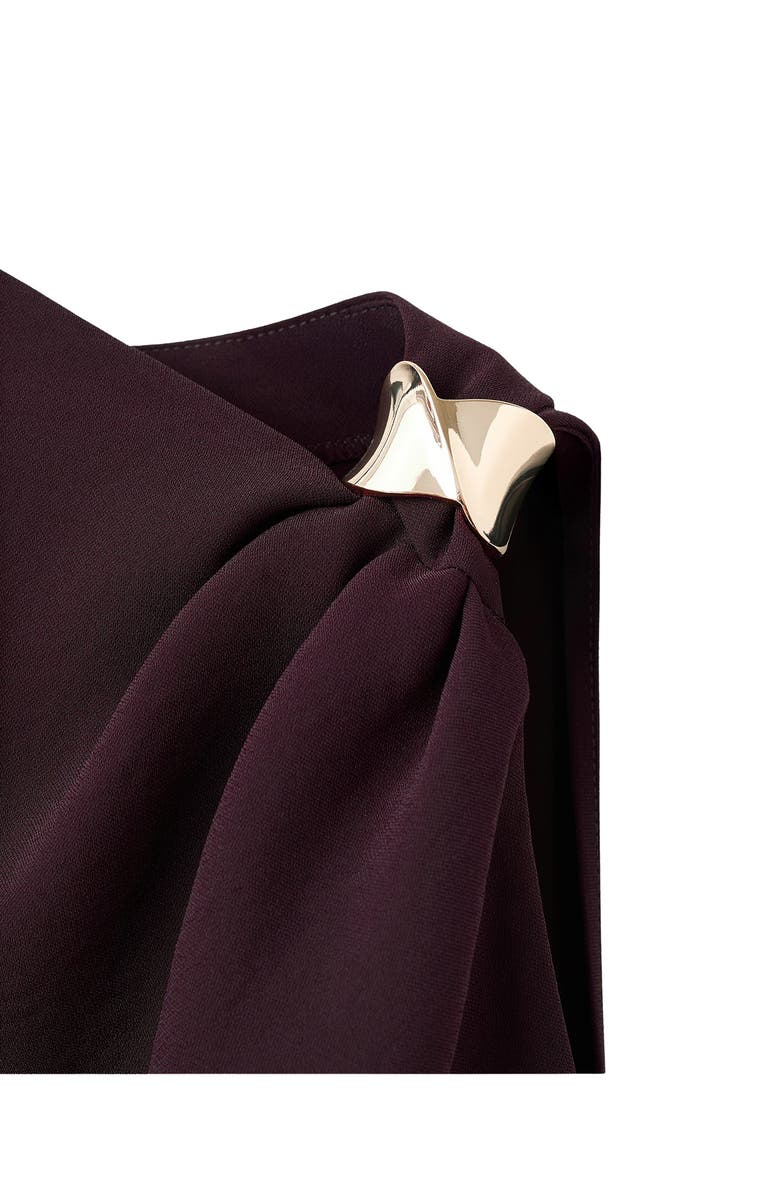 MANGO Ruched Asymmetric Top, Alternate, color,