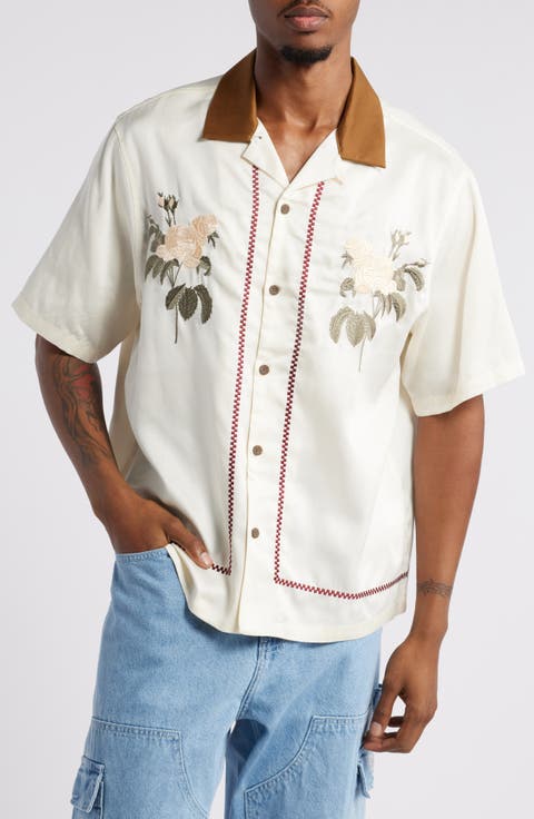 Eli Contrast Collar Camp Shirt