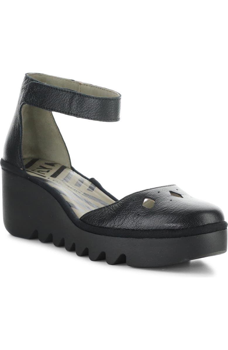 Fly London Boij Ankle Strap Platform Wedge Pump, Main, color,
