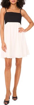 Halogen® Colorblock Babydoll Dress