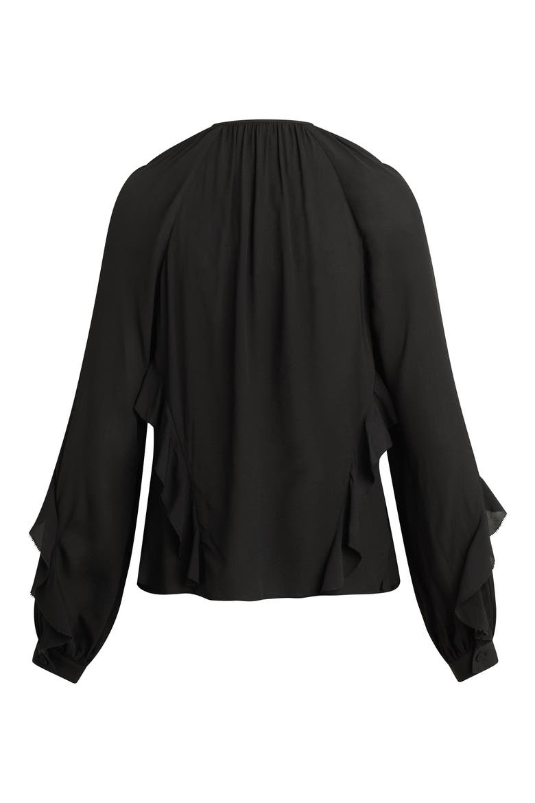 The Because of You Ruffle Top, Alternate, color, BLACK
