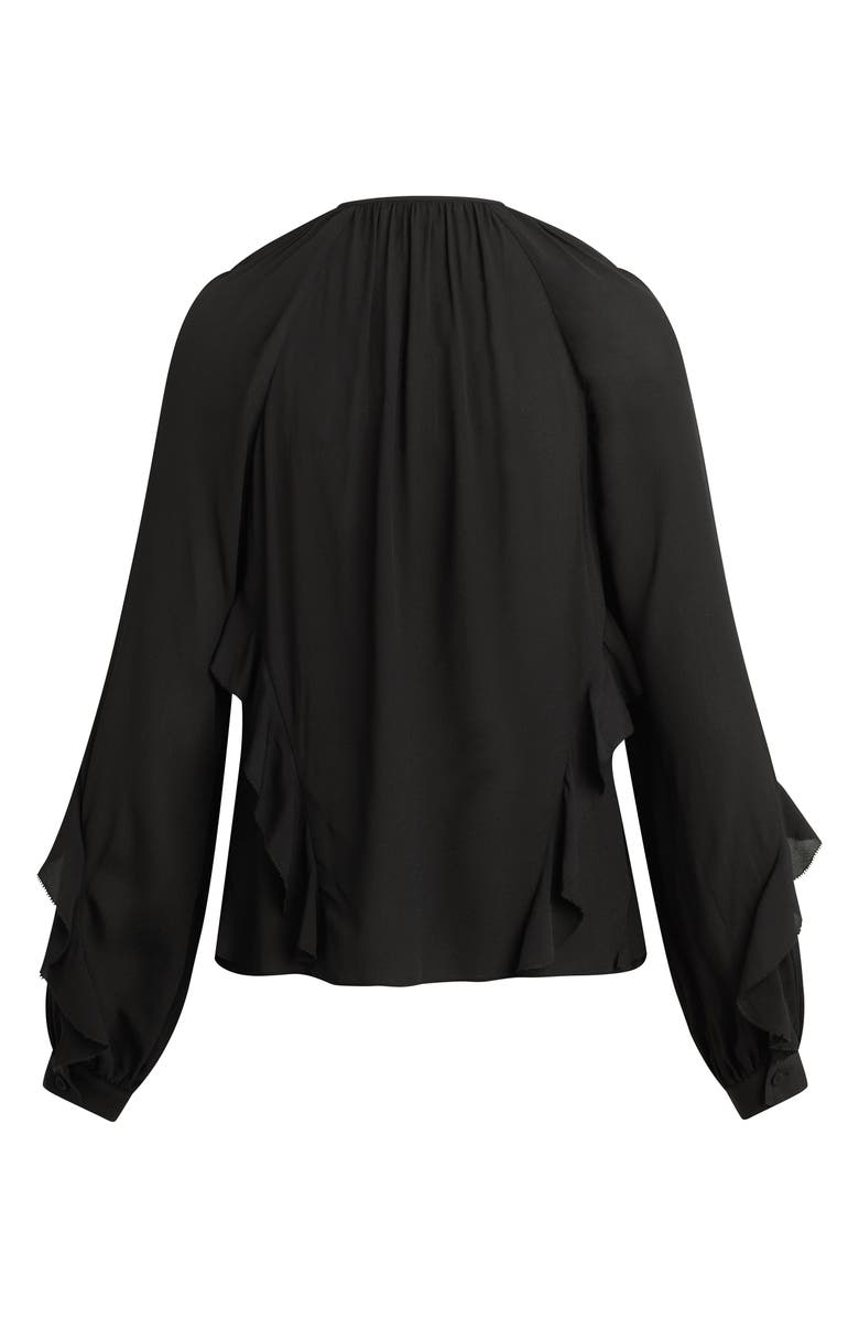 Favorite Daughter The Because of You Ruffle Top, Alternate, color, Black