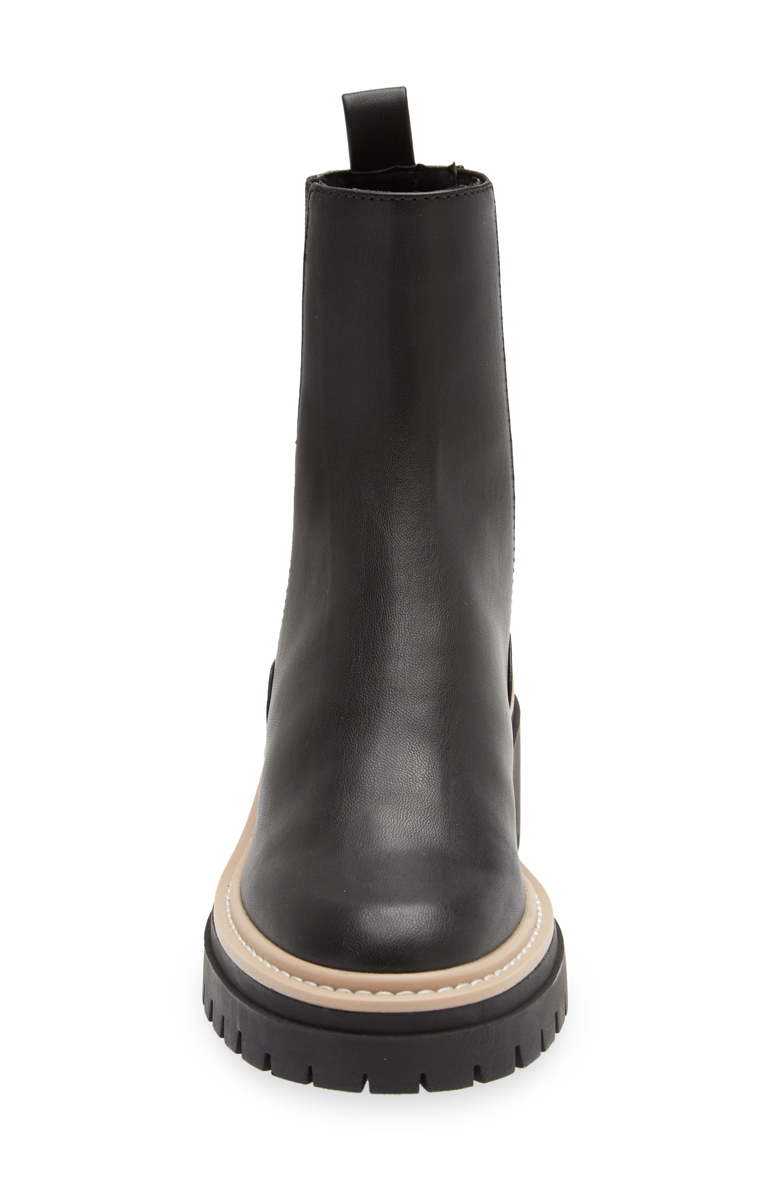 Mya Lug Sole Chelsea Boot, Alternate, color, BLACK