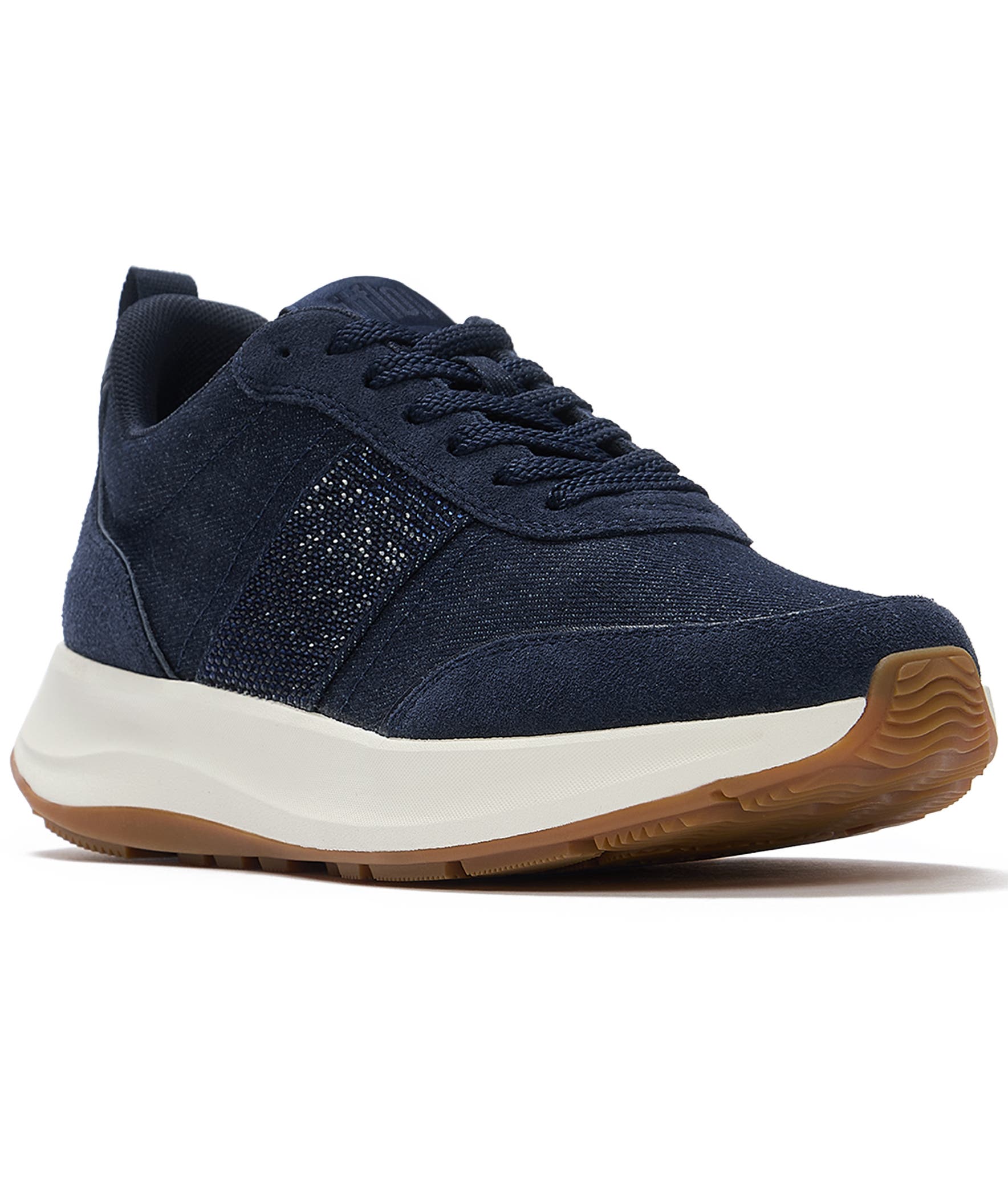 FitFlop F-Mode Flow Crystal Sneakers, Main, color, Dark Denim