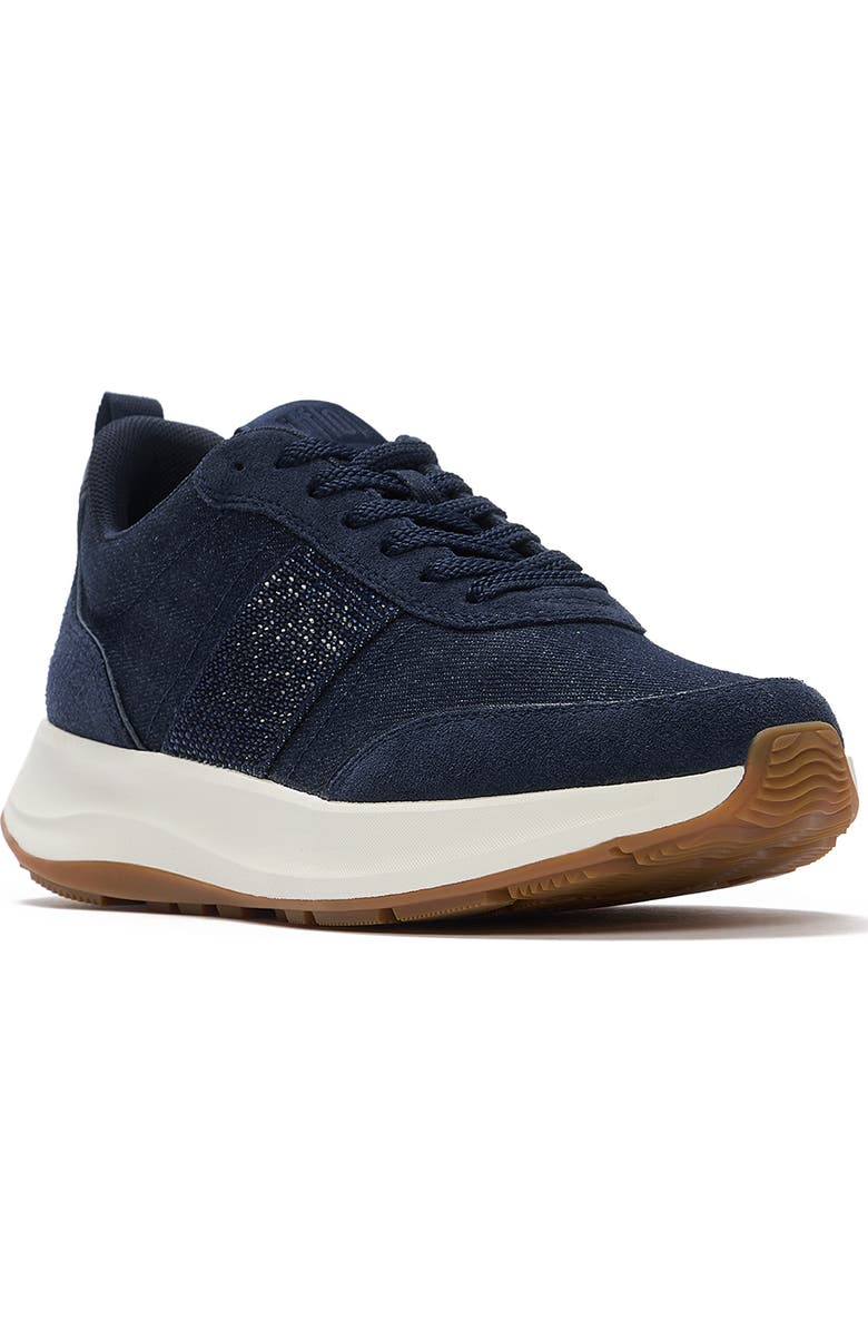 FitFlop F-Mode Flow Crystal Sneakers, Main, color, Dark Denim