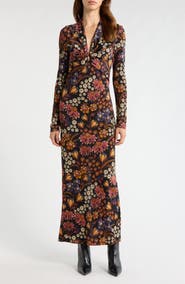 FARM Rio Lili Long Sleeve Floral Maxi Dress