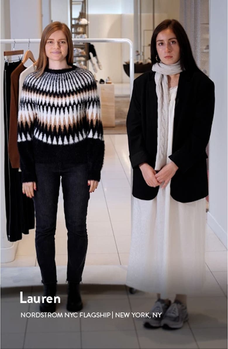 Indi Fuzzy Fair Isle Sweater, sales video thumbnail