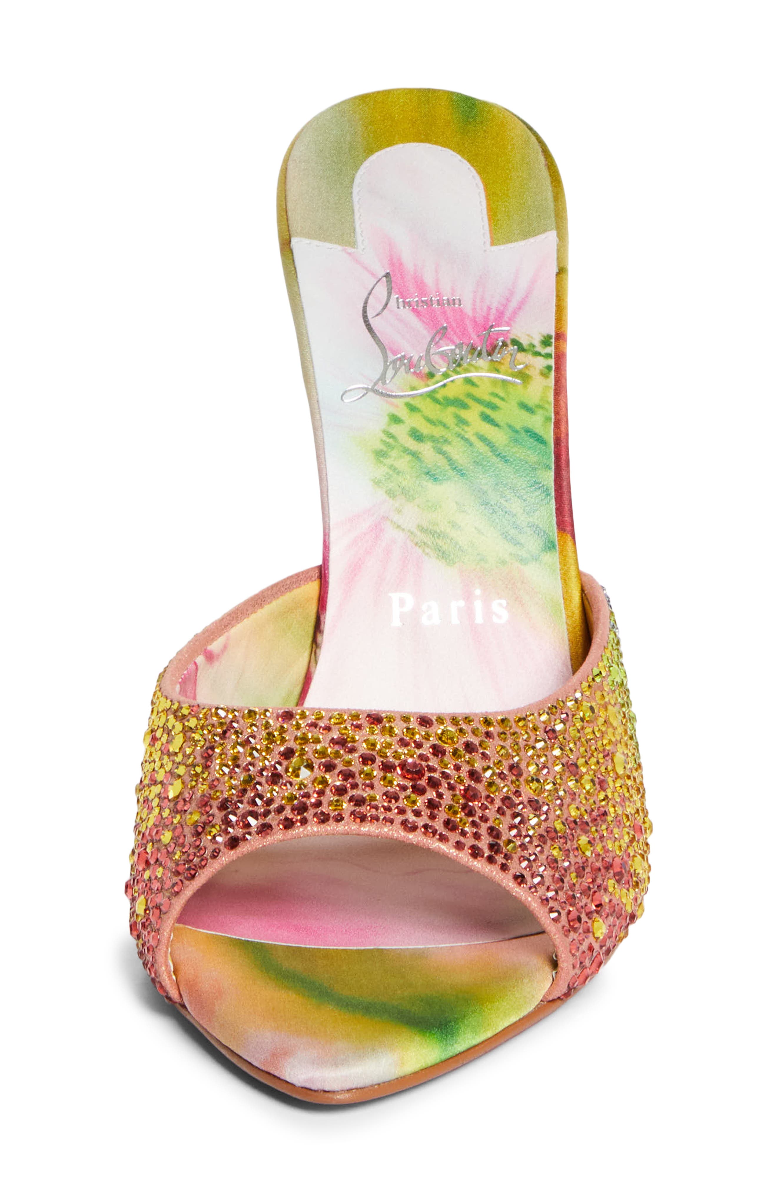Christian Louboutin Miss Z Strass Sandal, Alternate, color, Pink Multi