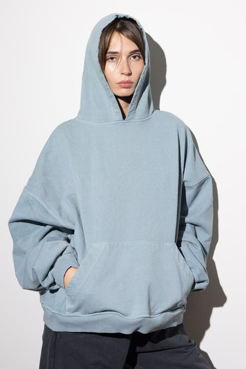Toit Volant Oversize Wide Hoodie In Blue