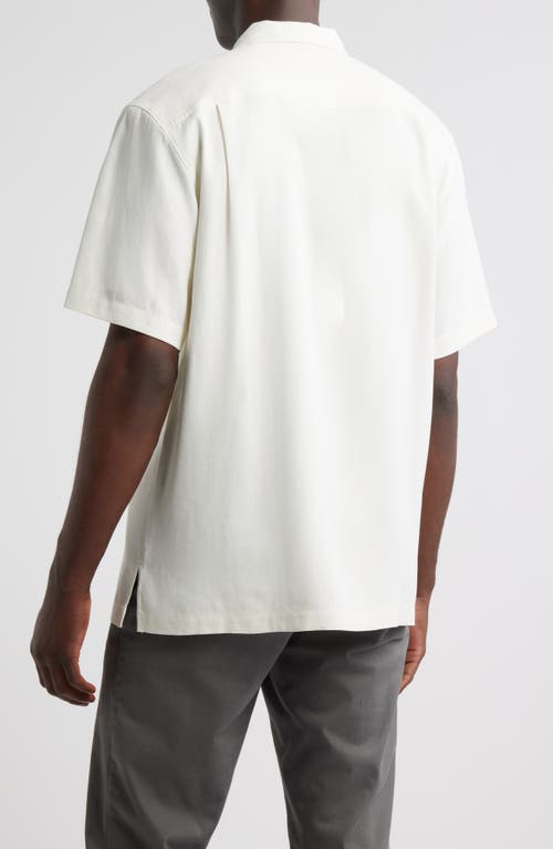 Tommy Bahama Hawaiian Herringbone Shirt In White