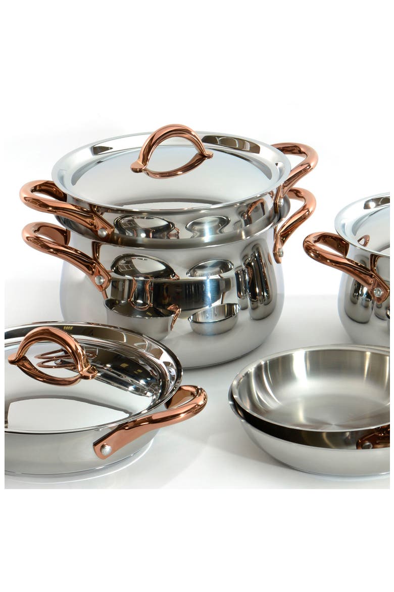 Ouro Gold 17-Piece Cookware Set, Alternate, color, SILVER