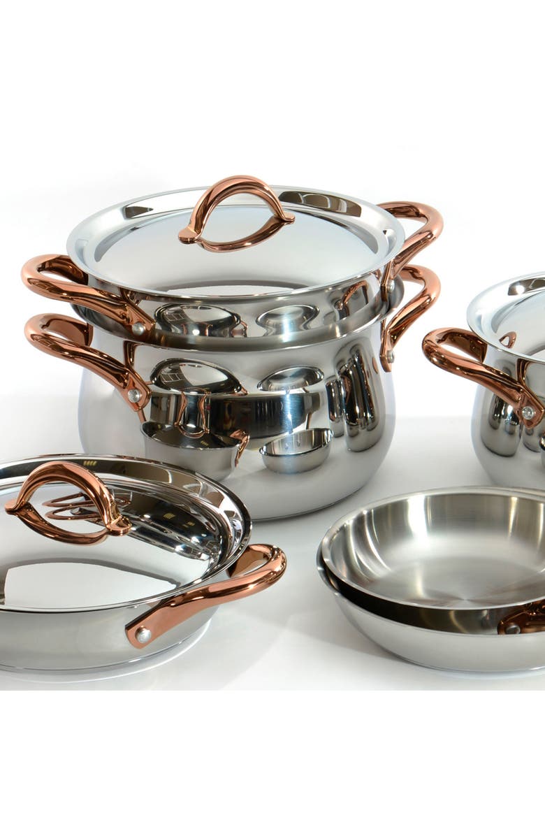 BergHOFF Ouro Gold 17-Piece Cookware Set, Alternate, color, Silver