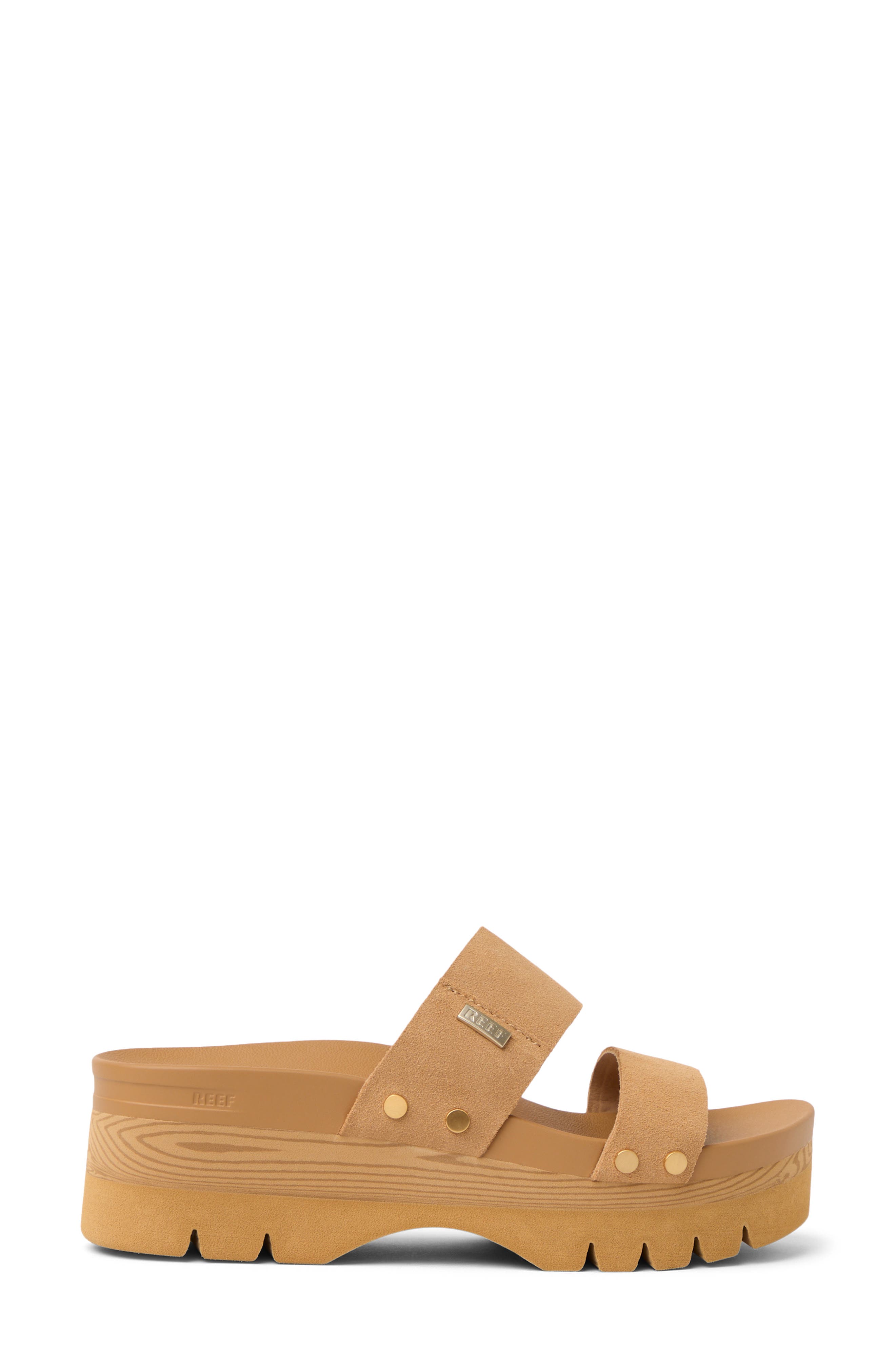 Reef Vista Higher Cleo Platform Sandal, Alternate, color, Tan Suede