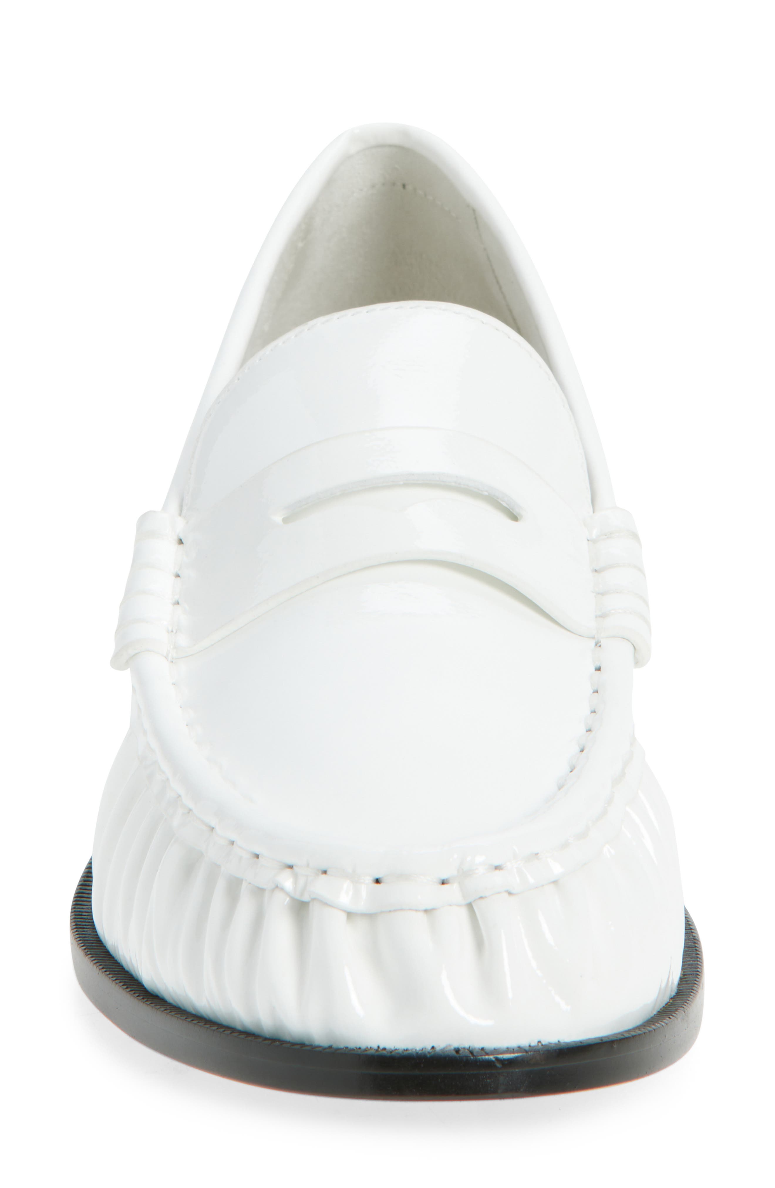 Stallone Penny Loafer, Alternate, color, WHITE CRINKLE PATENT