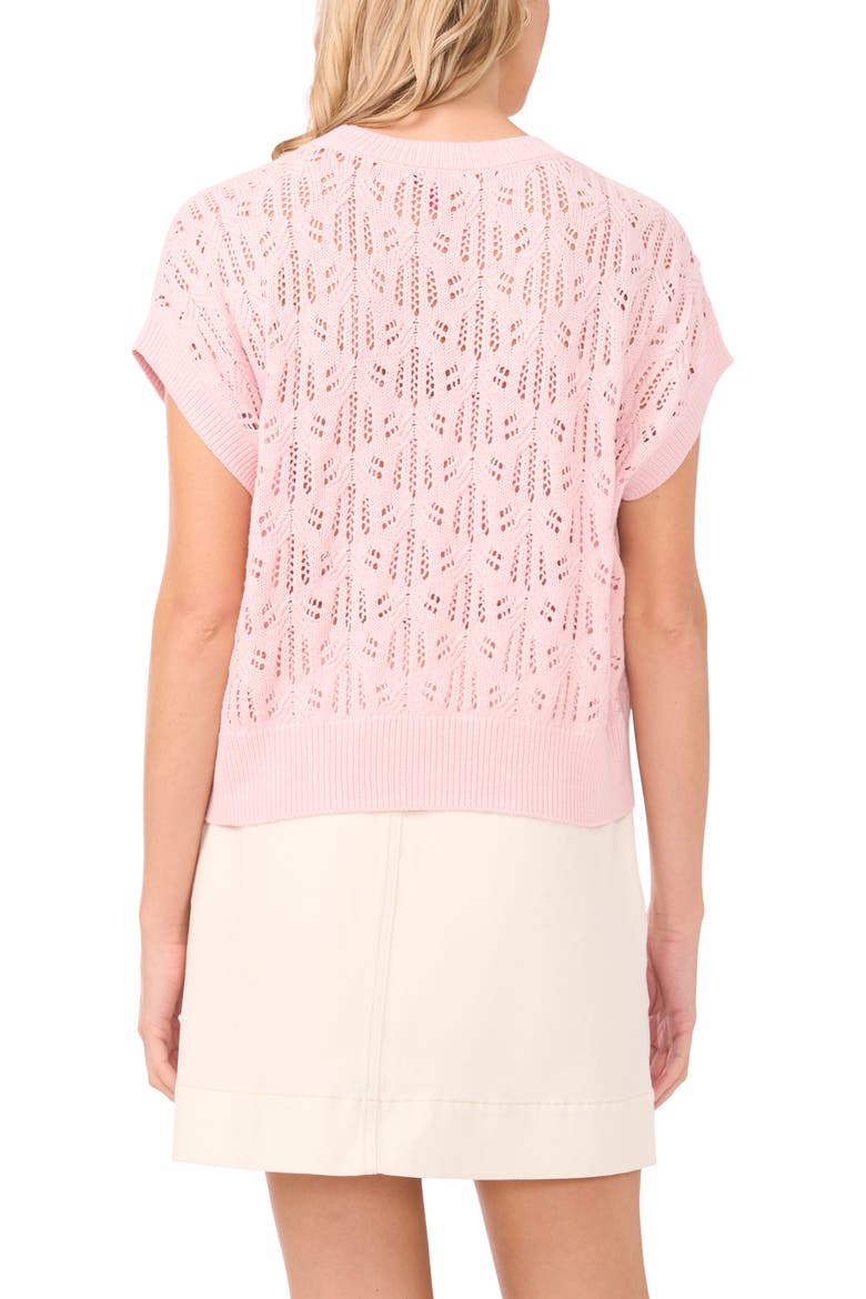 Pointelle Crewneck Sweater, Alternate, color, PINK LILAC