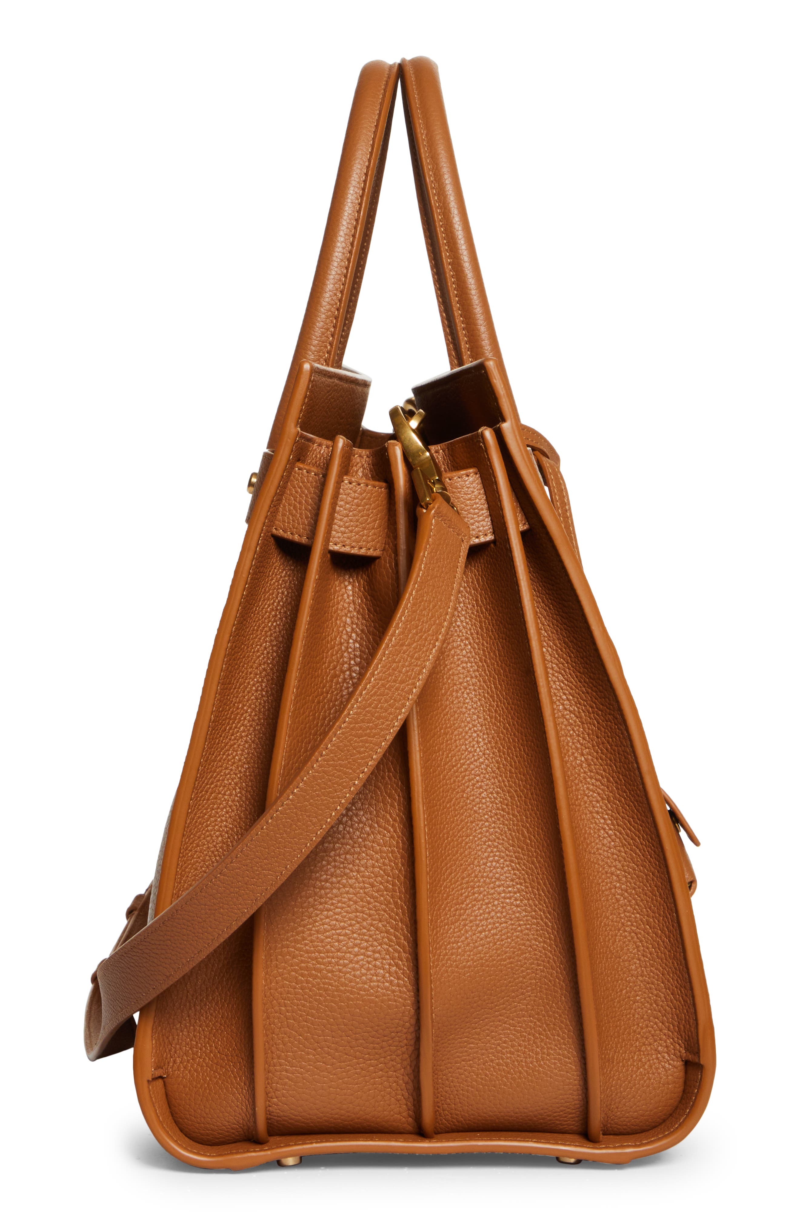 Saint Laurent Medium Sac de Jour Leather Top Handle Bag, Alternate, color, 