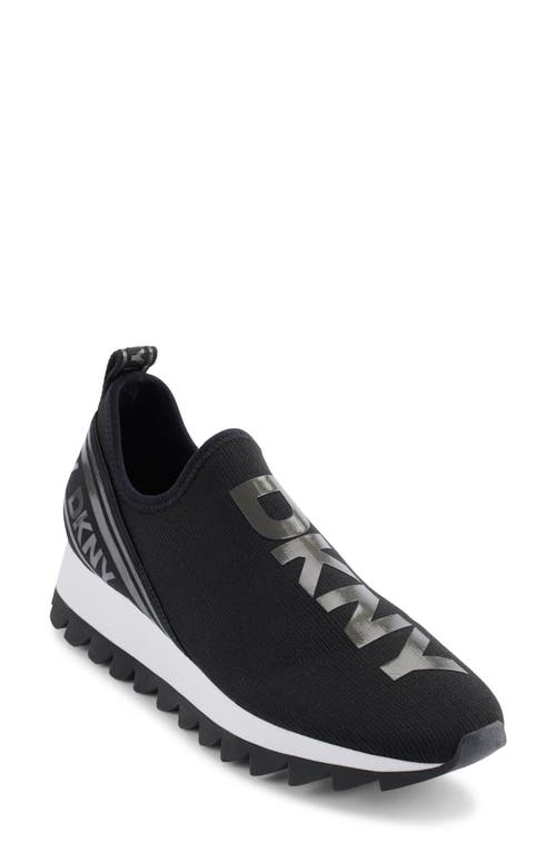 Dkny Abbi Slip-on Wedge Sneaker In Black