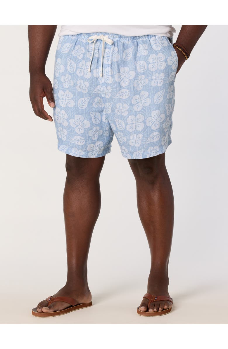 vineyard vines Big & Tall Surfside Pull-On Linen Shorts V2, Main, color, Floral Coastline