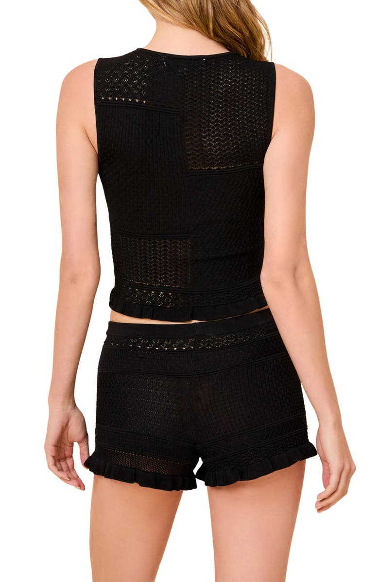 Solid & Striped The Milena Open Stitch Sweater Tank, Alternate, color, Noir
