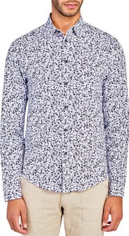 Brooklyn Brigade Mini Floral Recycled 4-Way Stretch Performance Long Sleeve Shirt