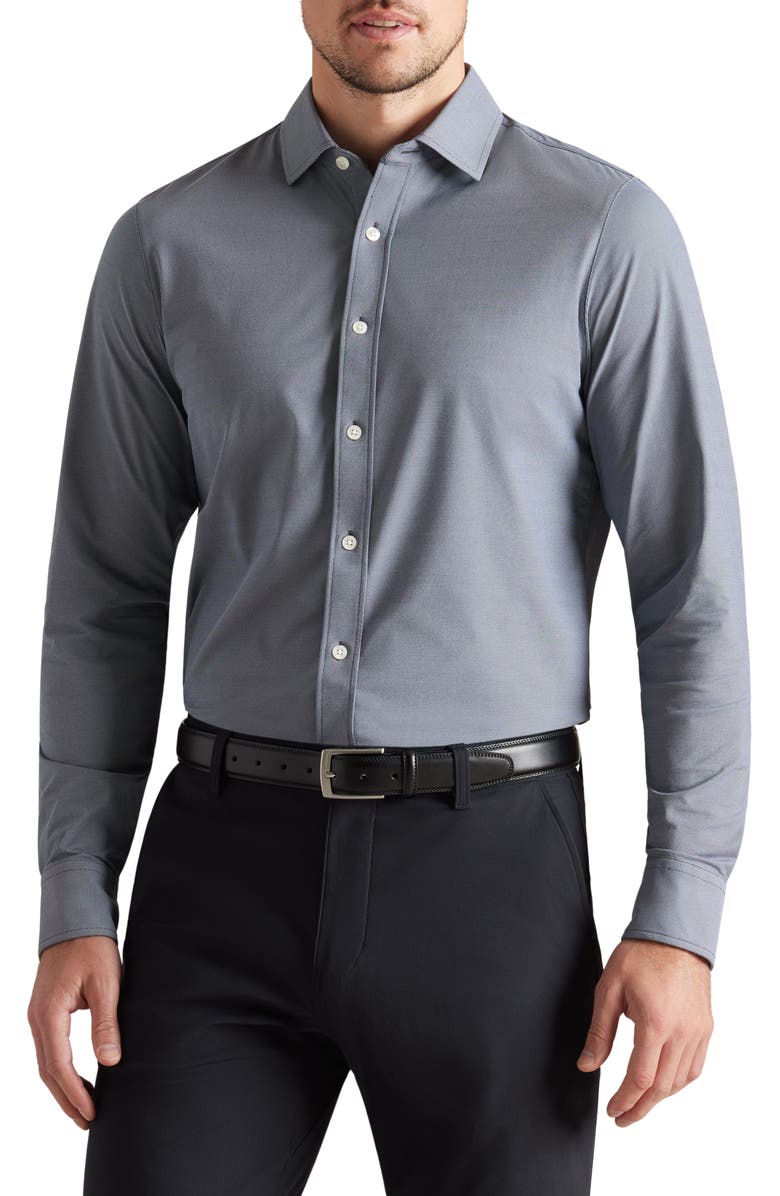 Rhone Commuter Semi Spread Collar Performance Button-Up Shirt, Main, color, 
