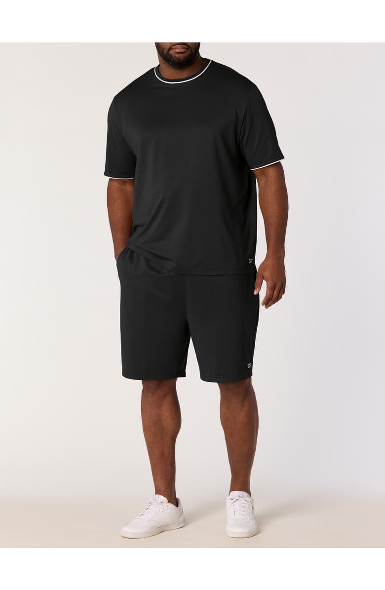 Reebok Big & Tall Performance Piped Shorts, Alternate, color, Black