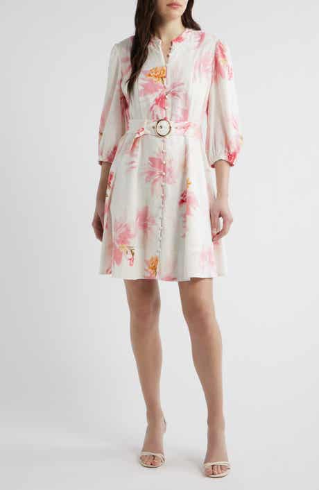 Floral Print Belted Dress