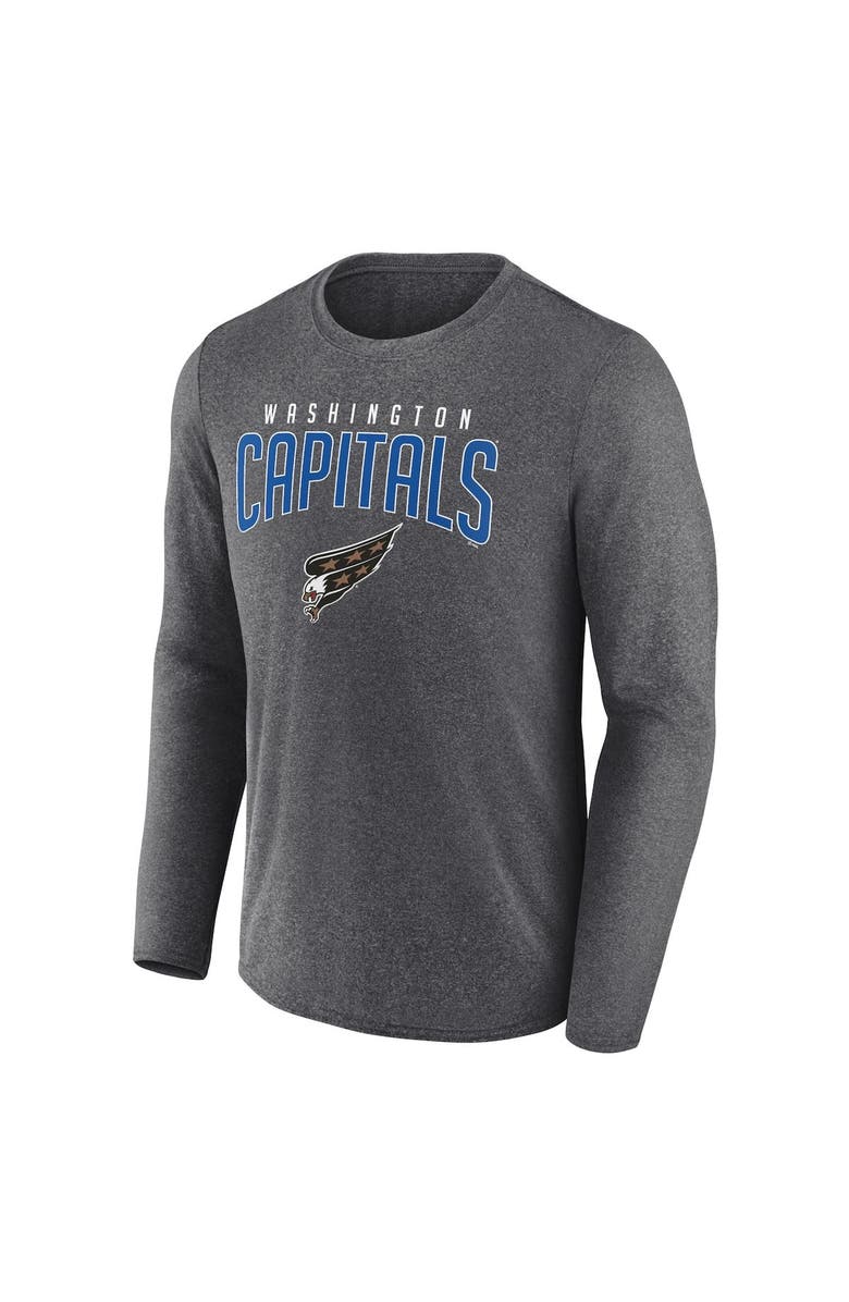 FANATICS Men's Fanatics Branded Heather Charcoal Washington Capitals Special Edition 2.0 Scoring Chance Long Sleeve T-Shirt, Alternate, color, 