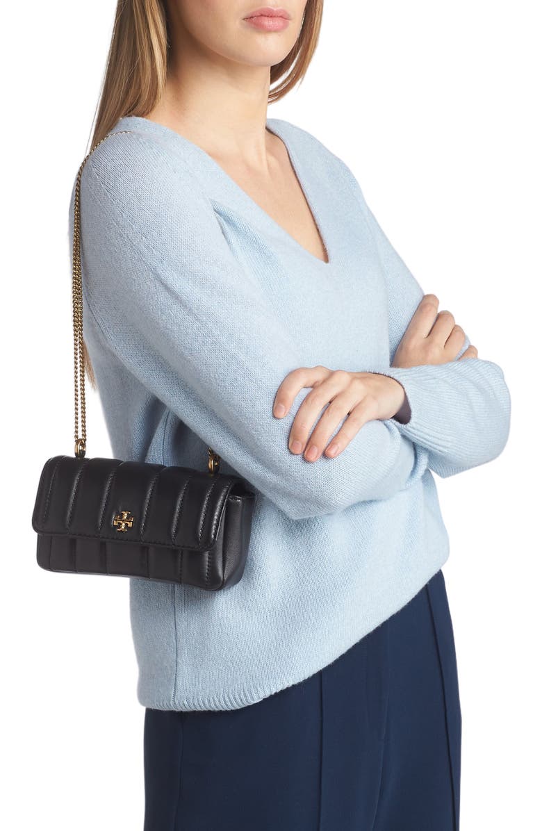 Tory Burch Mini Kira Flap Convertible Quilted Leather Shoulder Bag, Alternate, color,