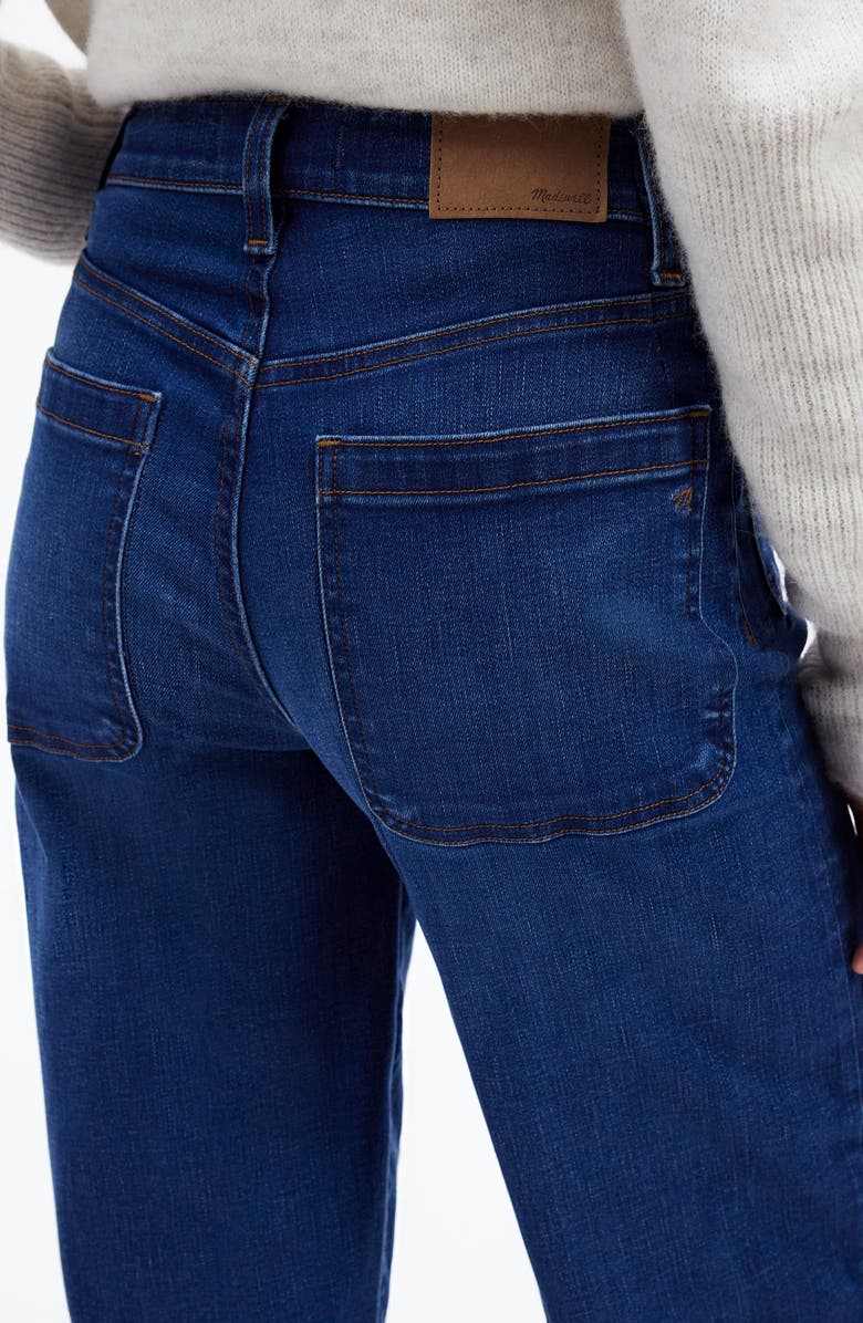 Madewell The Emmett Patch Pocket High Waist Wide Leg Jeans, Alternate, color, Allentown Wash