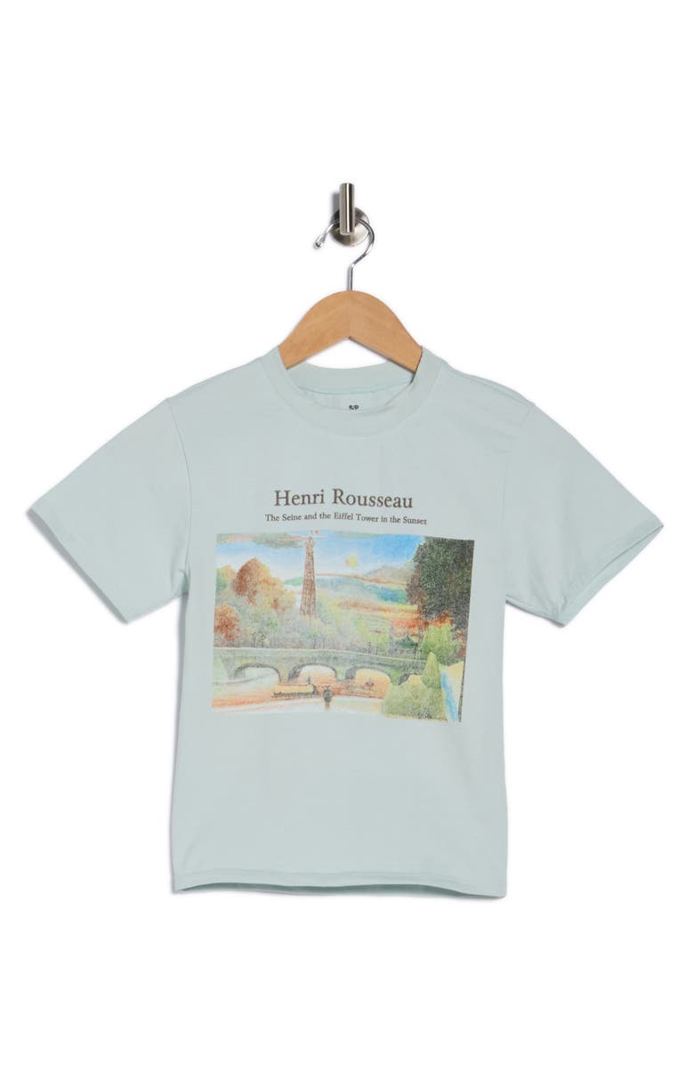 Philcos Seine & Eiffel Tower Graphic T-Shirt, Alternate, color, Light Blue