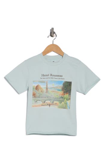 Philcos Seine & Eiffel Tower Graphic T-shirt In Blue