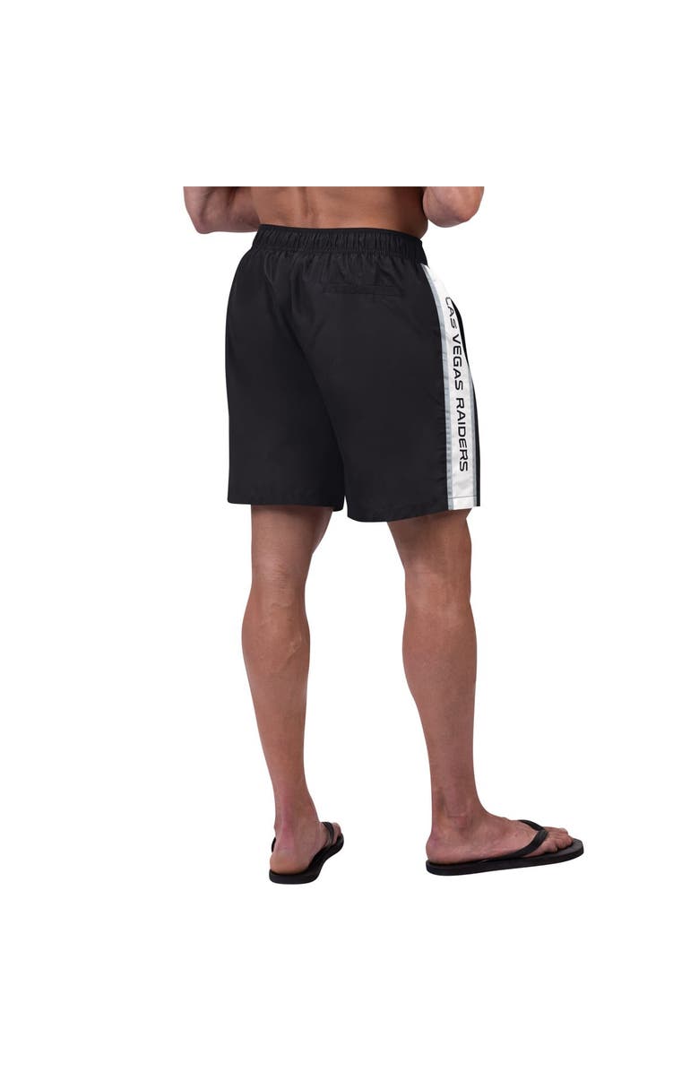 G-III SPORTS BY CARL BANKS Men's G-III Sports by Carl Banks Black Las Vegas Raiders Streamline Volley Swim Shorts, Alternate, color, Black